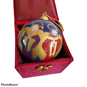 Vintage 2000 Li Bien Inside Art Three Angels Ornament